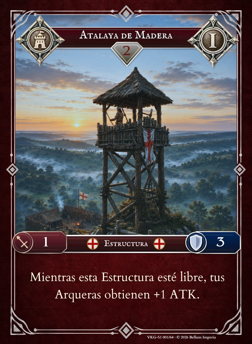 Carta de ejemplo de Estructuras, con sus elementos numerados